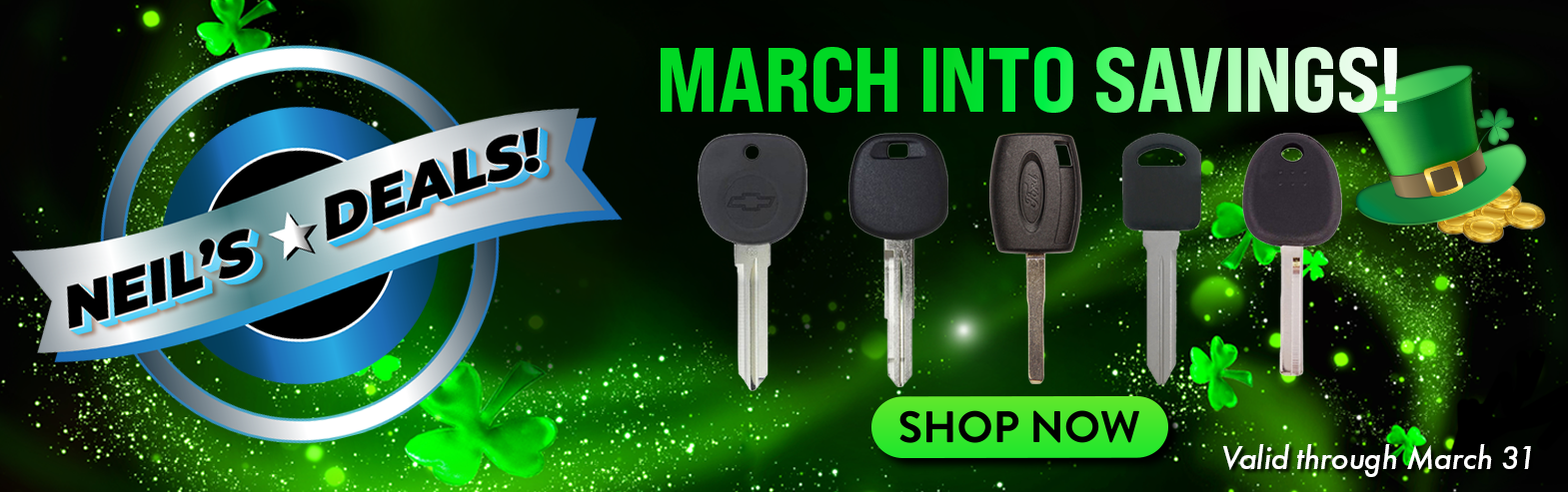 March Neil's Deals 2026 on Transponder Keys
