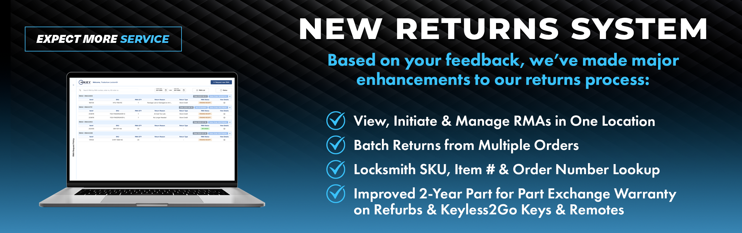 Brand New Returns Portal