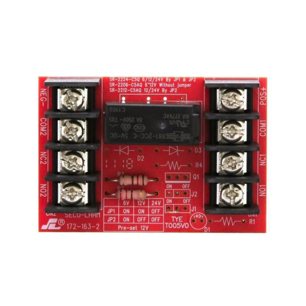 SecoLarm 12/24VDC Trigger Voltage Relay Module 5A Form C DPDT Relay