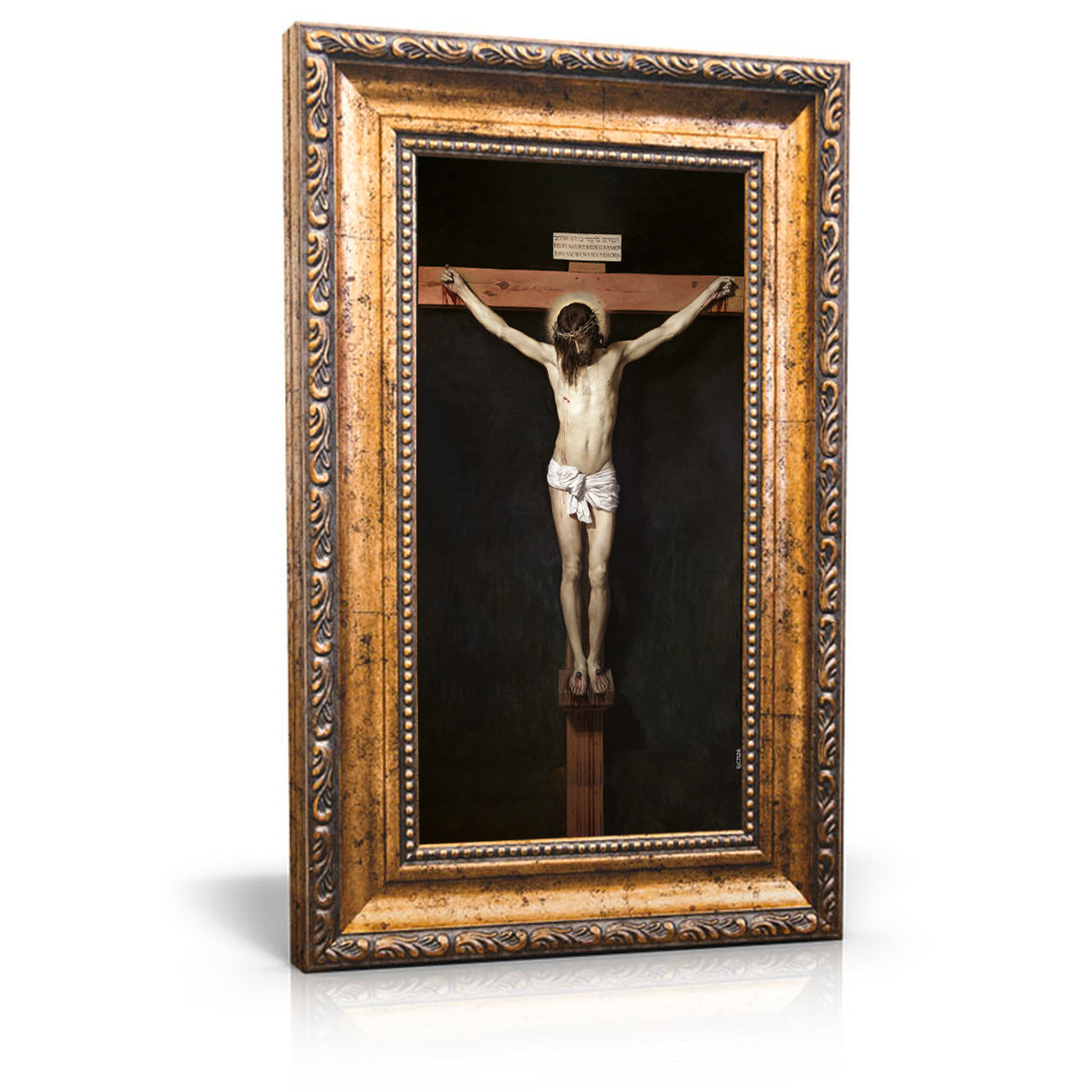 Christ Crucified painting by Diego Velázquez (1632) - Framed Canvas 6 X  11 - Crucifixion of Jesus