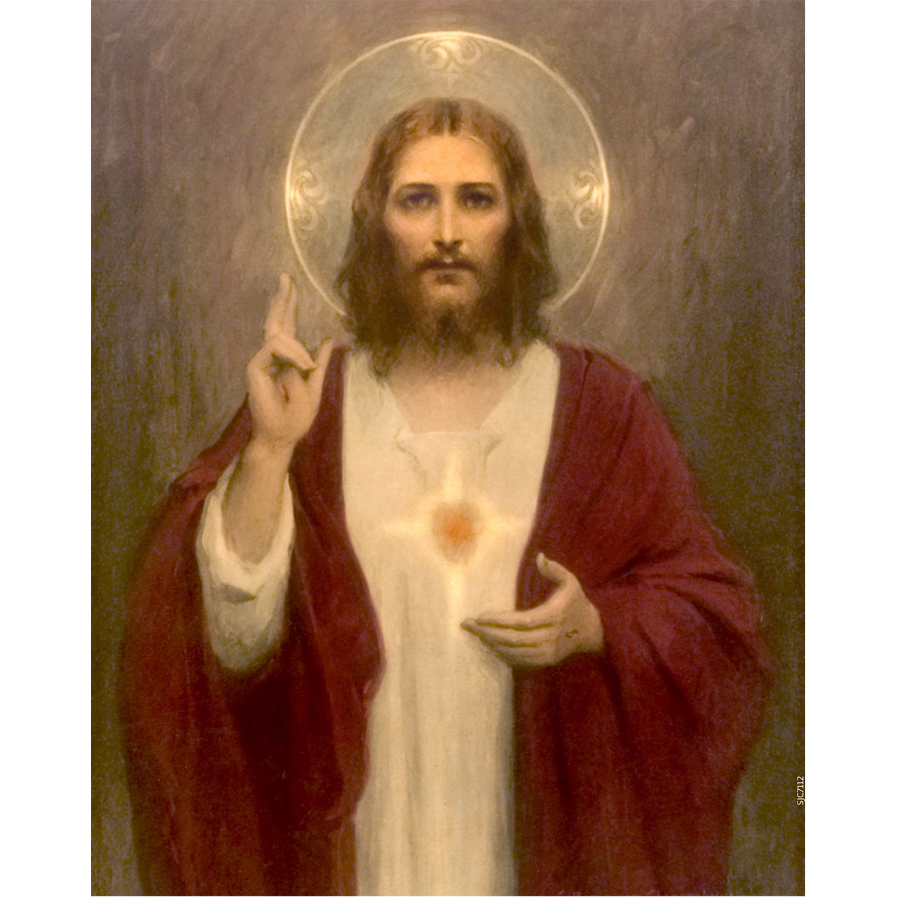 Egetræ fortov springe Sacred Heart of Jesus painting by Charles Bosseron Chambers - Canvas Print  - 8" x 10"