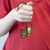 Premium Brown Scapular | Brown and Gold, Eucharist (Kids Size) - 13.5in