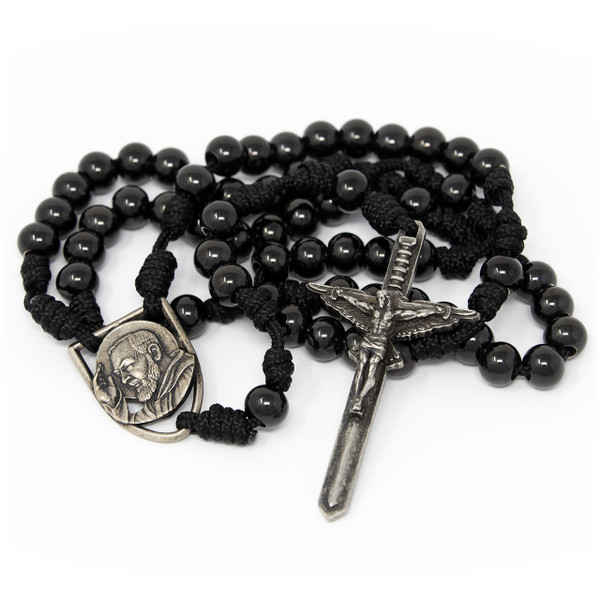 In Via || Black Padre Pio Rosary