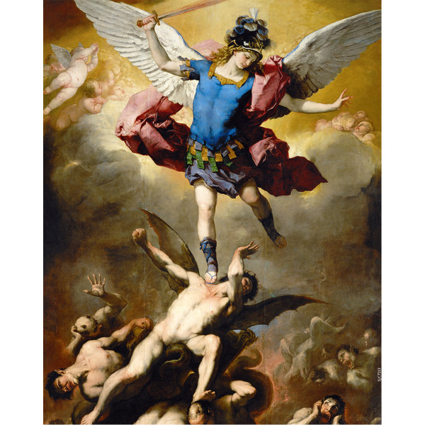 The Fall of the Rebel Angels paint by Luca Giordano (1666) - Canvas Print - 8" x 10"