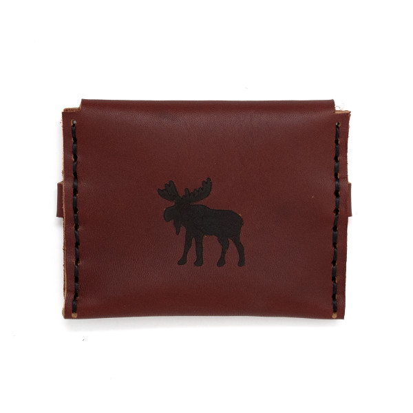 OreMoose || Rosary Pouch (Cardinal) - Handmade Leather Pouch with Envelope Feature