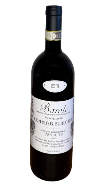 This is a 750ml bottle of G.B. Burlotto Monvigliero Barolo 2019 red wine from Italy