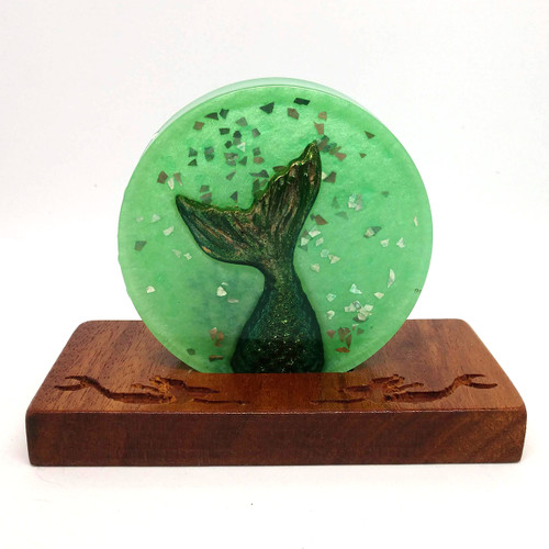 "Shimmering Emerald Tail" Mermaid Fantasea Resin Waterscape