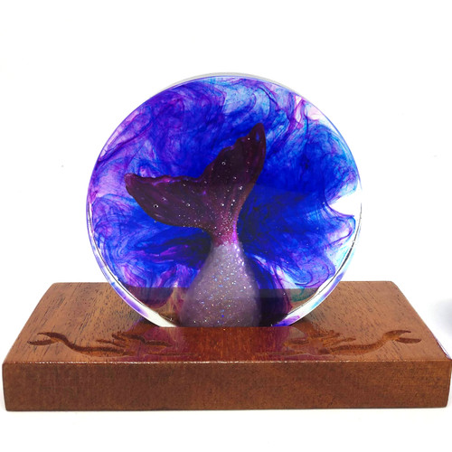 "Smoky Amethyst Tail" Mermaid Fantasea Resin Waterscape