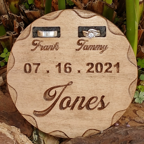 Custom Wood Ring Bearer Pillow Presentation Stand