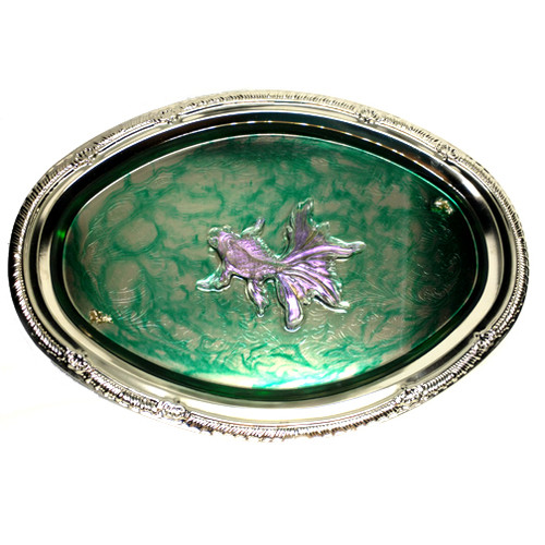 "Iridescent Swim" Trinket Tray Art