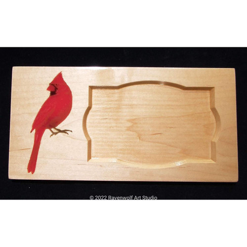 Cardinal Resin Inlay Trinket Tray 