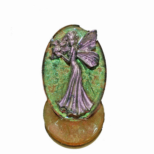 Lavender Oval Iridescence Fairy Statuette