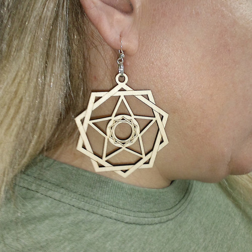 Pentacle Circle Mandala Earrings
