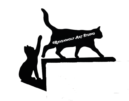 Cats Door Corner - 2 Cat Design - Design ©Ravenwolf Art Studio