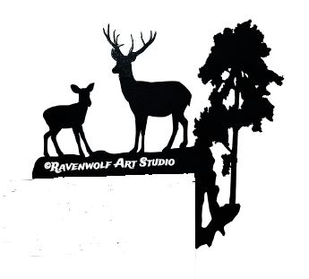 Deer Door Corner - Tree Deer - Design ©Ravenwolf Art Studio