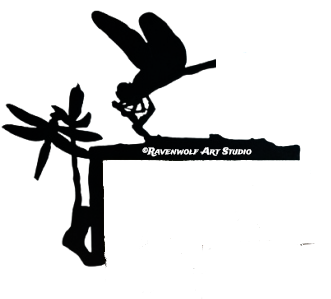 Dragonfly Door Corner - Tree Deer - Design ©Ravenwolf Art Studio