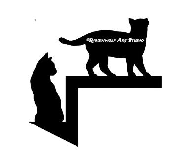 Black Melamine 2 Cats Look Up Door Trim Corner