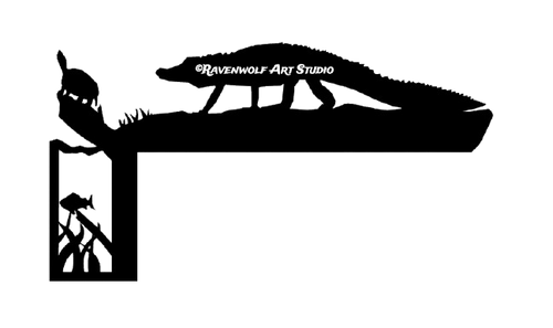Alligator Door Corner Design ©Ravenwolf Art Studio