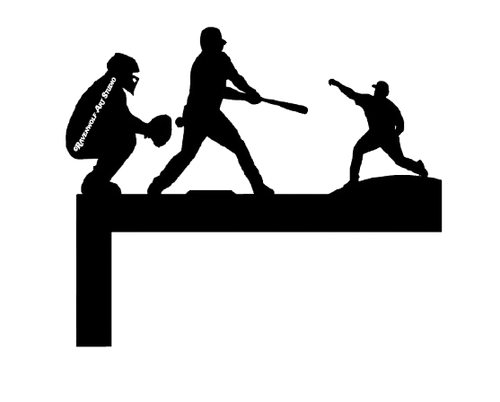 Baseball Door Corner Design ©Ravenwolf Art Studio