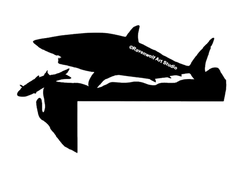 Shark-Mako Door Trim Corner - Design ©Ravenwolf Art Studio Sample Image