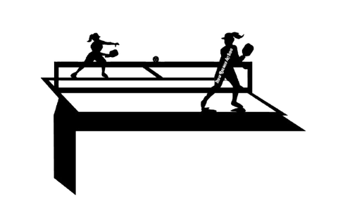 Pickleball Door Corner Design ©Ravenwolf Art Studio
