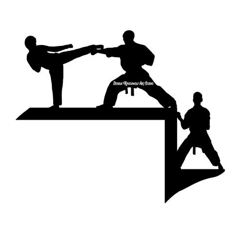 Martial Arts Door Corner Design ©Ravenwolf Art Studio
