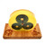 Top-down view of "Golden Abundance" Prosperity Puck