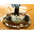 "Ochre Triskele Tray" Detail with Crystal ID