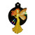 Yellow Fairy on Black Holographic Ornament