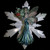 Blue Dress Fairy on White Snowflake Ornament