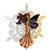 Coppery Fairy on Sparkly Clear Snowflake
