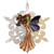 Coppery Fairy on Sparkly Clear Snowflake