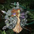 Coppery Fairy on Sparkly Clear Snowflake