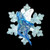 Blue Fairy on Icy Snowflake Ornament