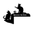 Black Melamine 2 Cats Look Up Door Trim Corner