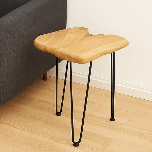 Taryn Live Edge Timber Slab Side Table, Large