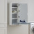 Daria Wall Mounted Classic Ironing Board Cabinet with Mirror, White