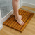 Eden Deluxe Non-Slip Solid Teak Wood Bath Mat, Large