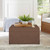 Ottoman Folding Guest Bed Faux Leather Brown