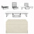 Foldlux Ottoman Folding Guest Bed with Luxurious Faux Leather slip cover, Pearl Beige