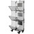 Foldee All Purpose 3 Tier Stackable Wall Mountable Storage Baskets with Wheels, Black Foldee All Purpose 3 Tier Stackable Wall Mountable Storage Baskets with Wheels, Black