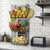 Foldee All Purpose 3 Tier Stackable Wall Mountable Storage Baskets with Wheels, Black Foldee All Purpose 3 Tier Stackable Wall Mountable Storage Baskets with Wheels, Black