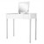 Luna Dressing Table With Turned legs and Mirror, White