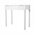 Luna Dressing Table With Turned legs and Mirror, White