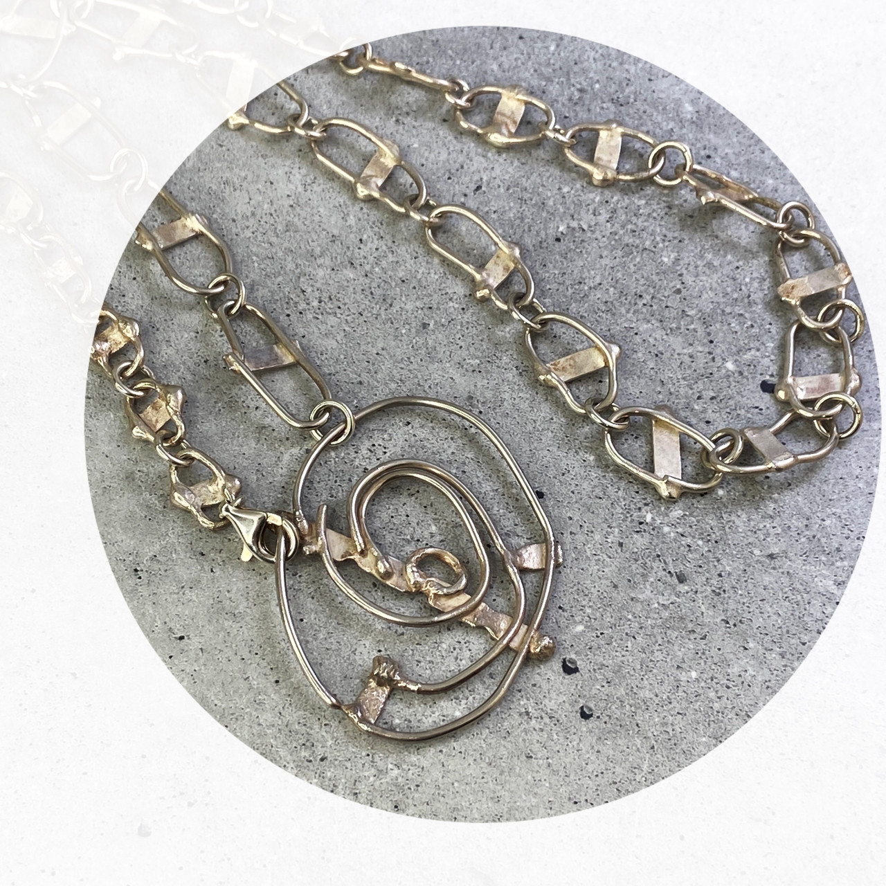 Ellinor Mazza- Fused Graduated Chain- Sterling Silver- Parrot Clasp ...