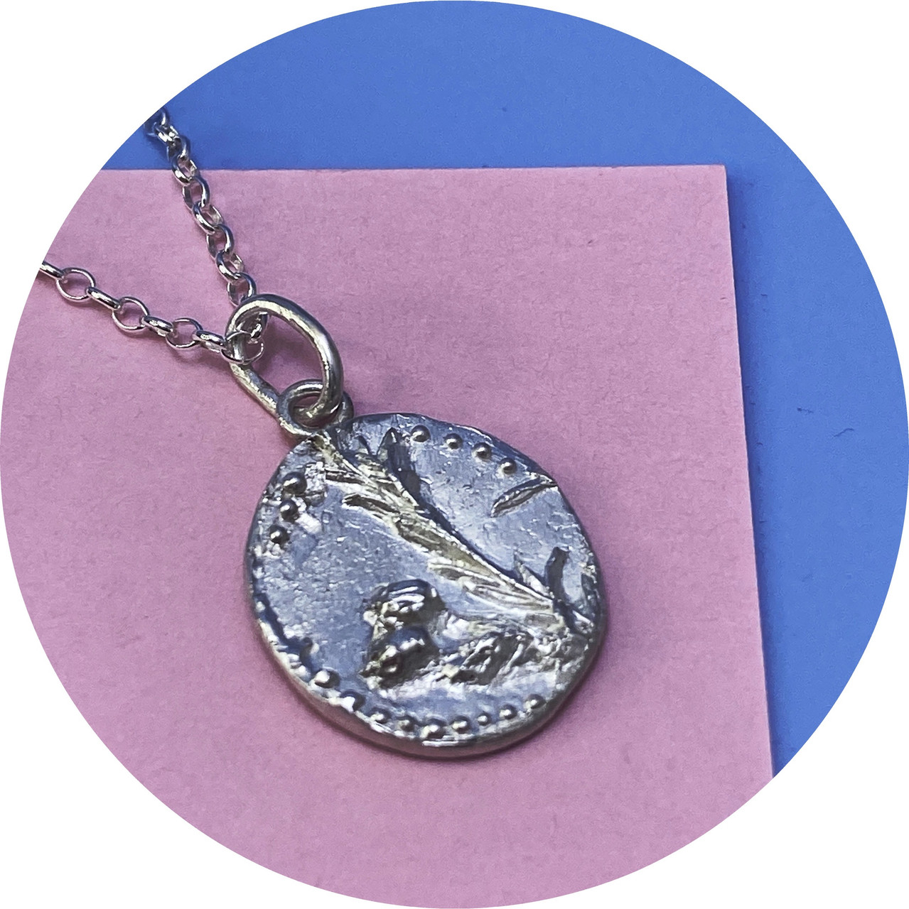 Curated visual reference: Chris List Kin Textured Pendant Reference: Katie Shanahan Where The Flowers Grow 3 Sterling Silver Pendant