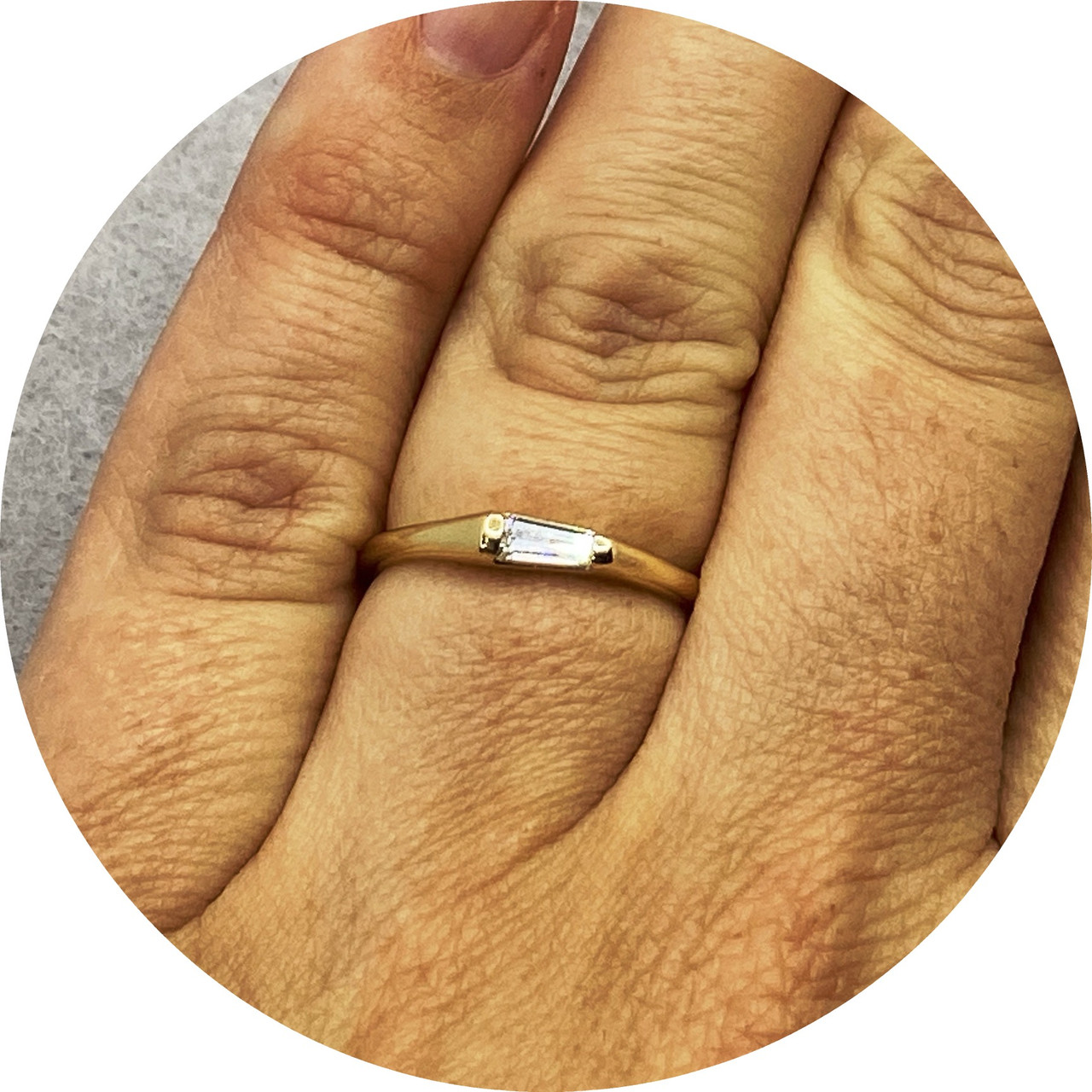 Kin Rings KIN - Tapered Baguette Diamond Ring, 9ct Yellow Gold, Lab Grown Diamond ...