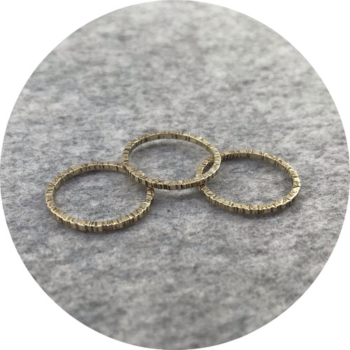 Emily Becher - 'Tactility Gold Stack Ring' 9ct yellow gold, I Emily Becher - 'Tactility Gold Stack Ring' 9ct yellow gold, I