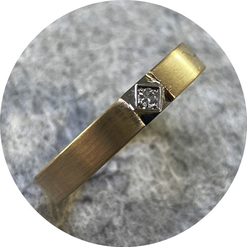 Eli Speaks - 'Central Mexicali Tile Ring', 9ct yellow gold, 14ct white gold, diamond M.25 Eli Speaks - 'Central Mexicali Tile Ring', 9ct yellow gold, 14ct white gold, diamond M.25