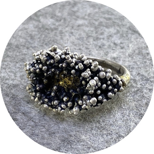 Virginia Sprague- 'Remnant Series' Ring III in Sterling Silver and 22 ct Gold Virginia Sprague- 'Remnant Series' Ring III in Sterling Silver and 22 ct Gold